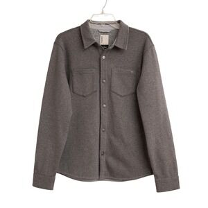 Vuori Jacket Sz S Soft Fleece Lined Shacket NWOT $225 Grey GorpCore Cozy Cabin